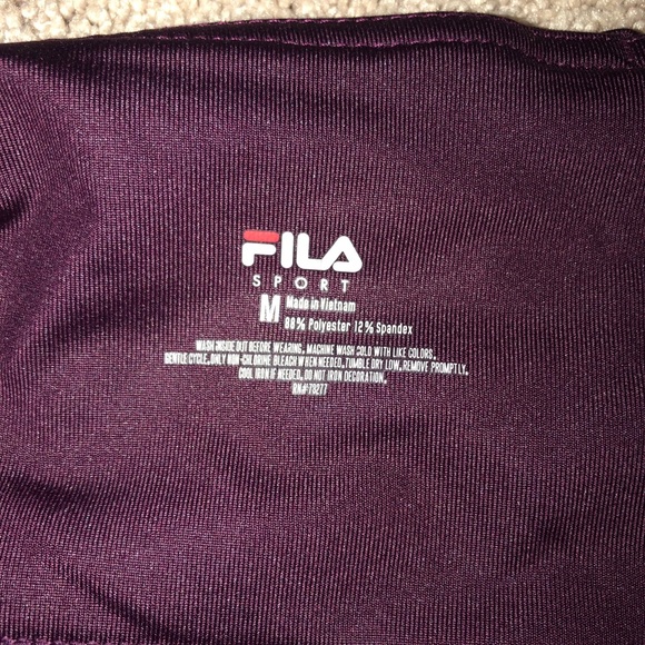Fila Athletic Maroon Leggings (With Pockets) - Picture 3 of 3